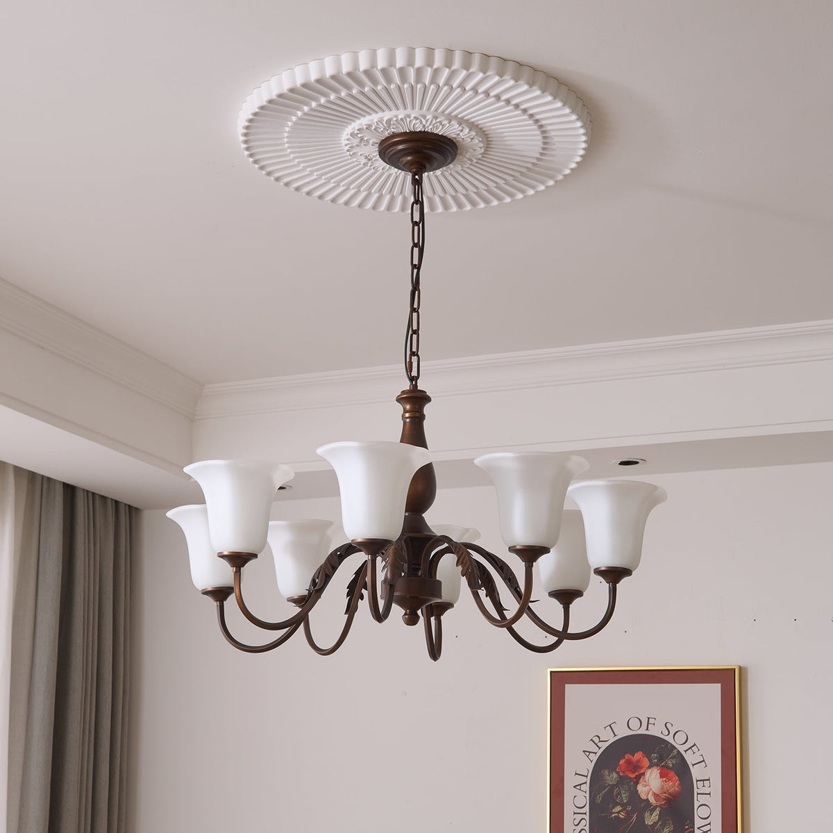 Lustre Nef en verre et métal – vue 17