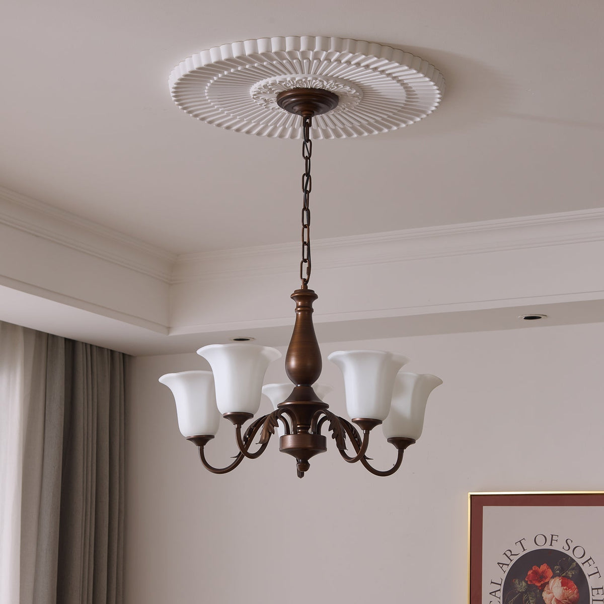 Lustre Nef en verre et métal – vue 19