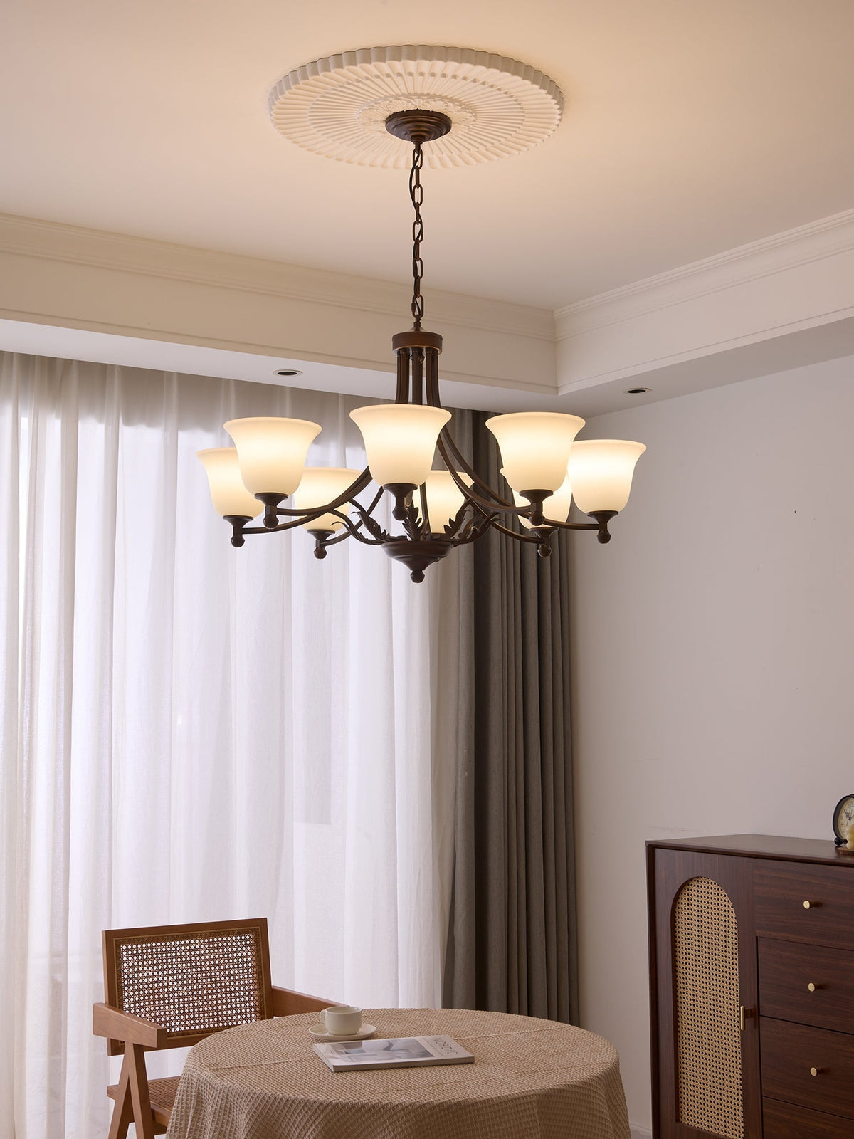 Lustre Anis en verre et métal – vue 25