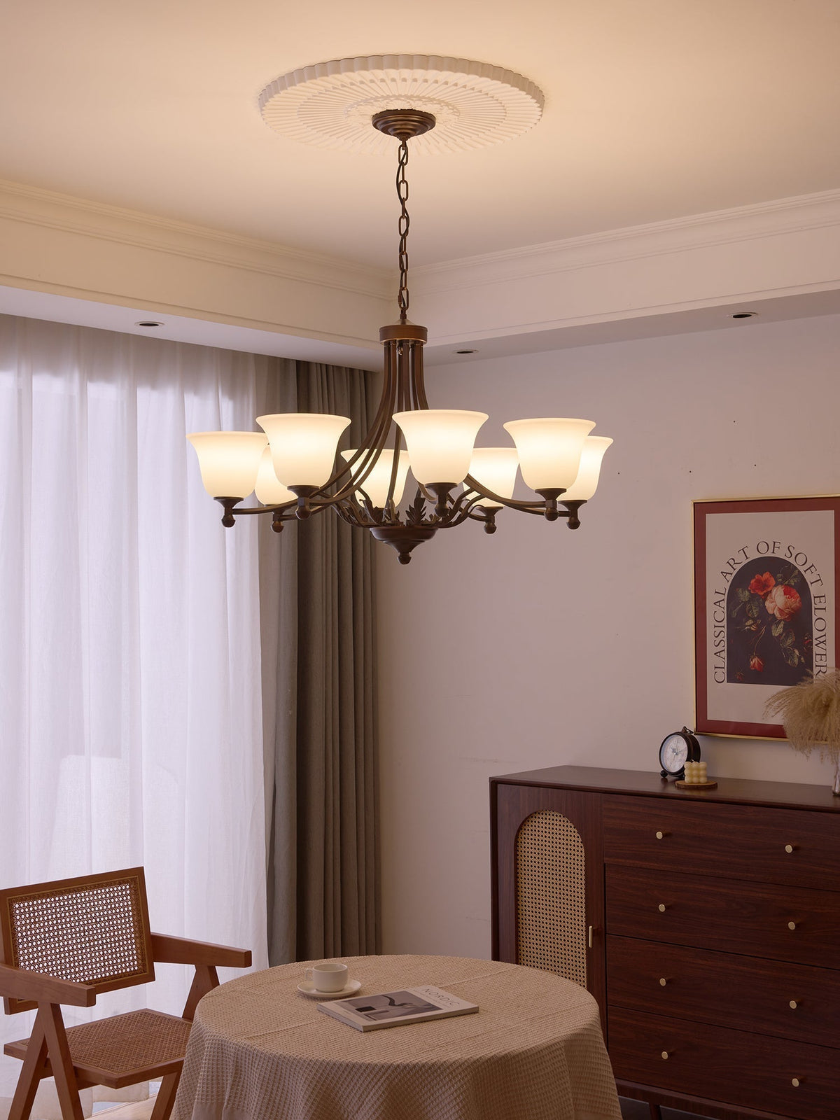 Lustre Anis en verre et métal – vue 26
