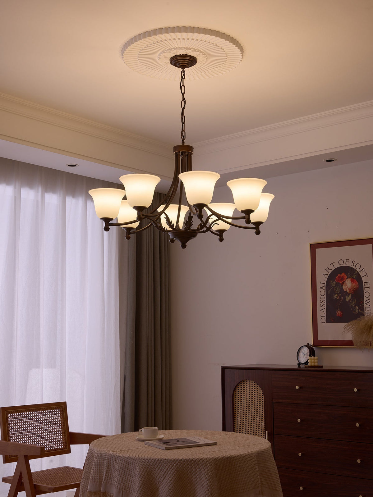 Lustre Anis en verre et métal – vue 27