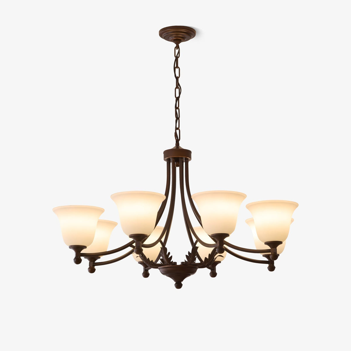 Lustre Anis en verre et métal – vue 2