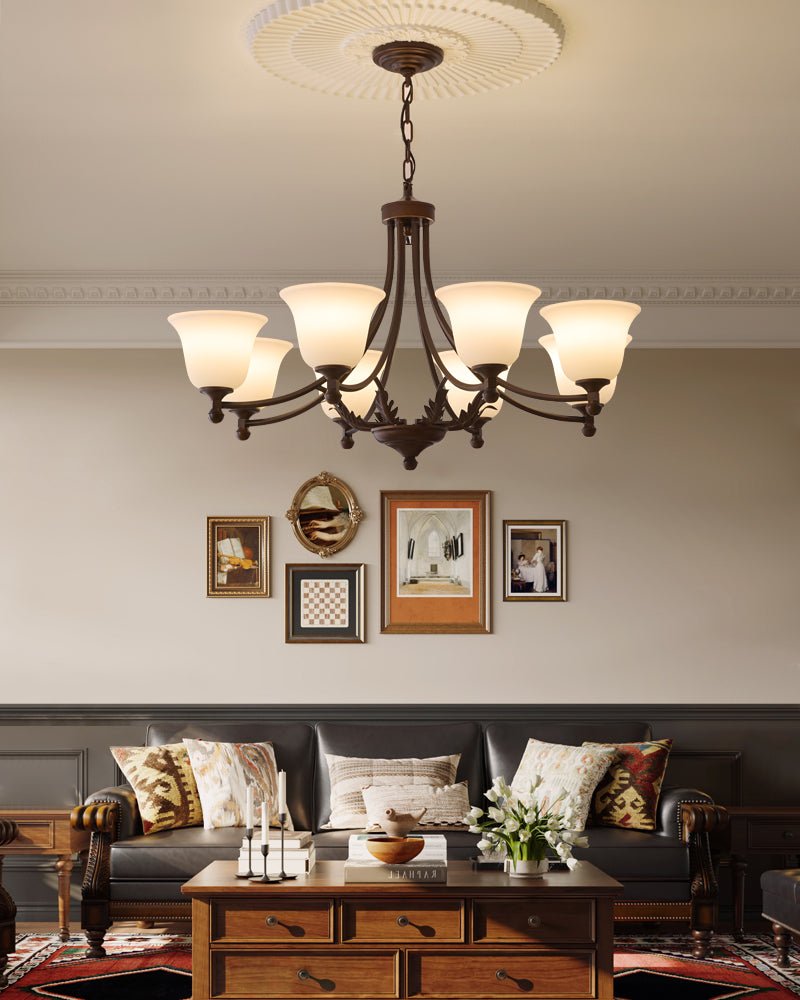 Lustre Anis en verre et métal – vue 16