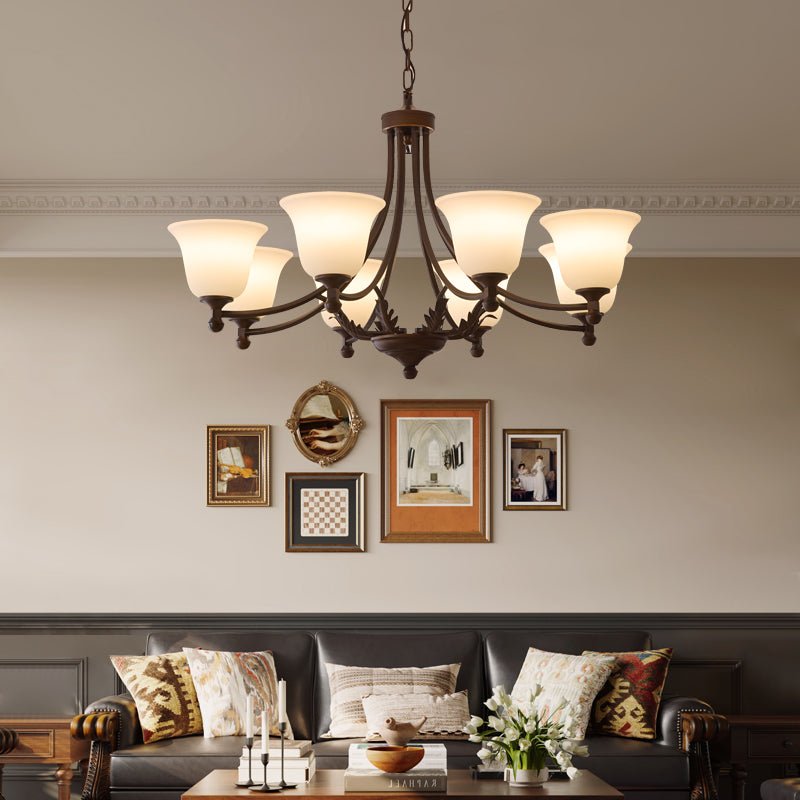Lustre Anis en verre et métal – vue 19