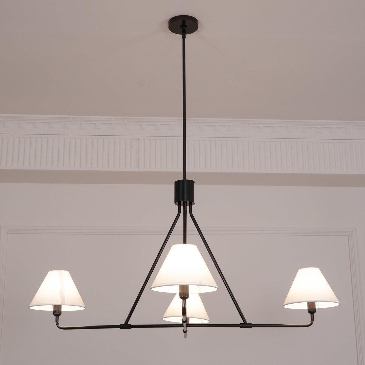 Lustre Bayonne en laiton et tissu – vue 82