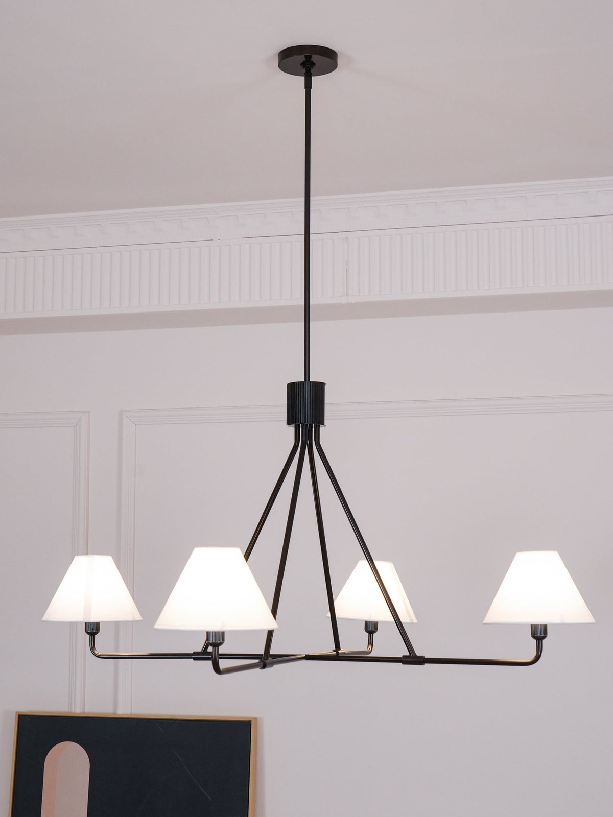 Lustre Bayonne en laiton et tissu – vue 33