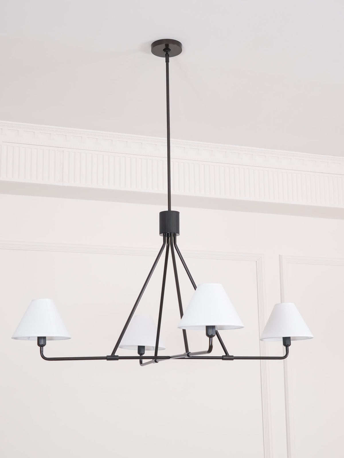 Lustre Bayonne en laiton et tissu – vue 36