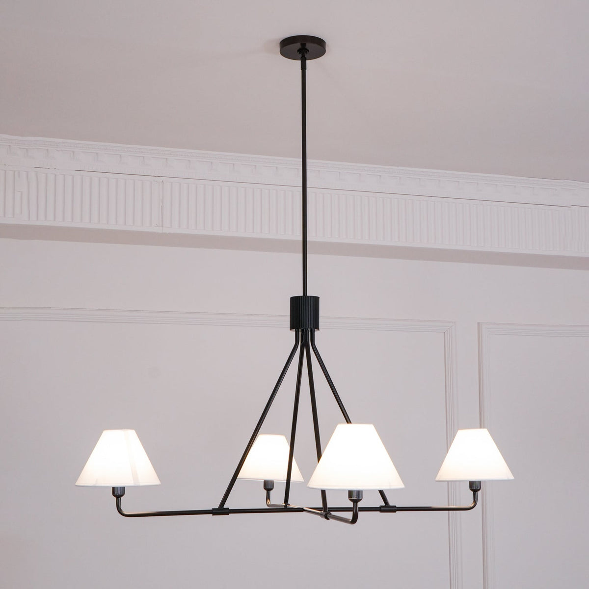 Lustre Bayonne en laiton et tissu – vue 63