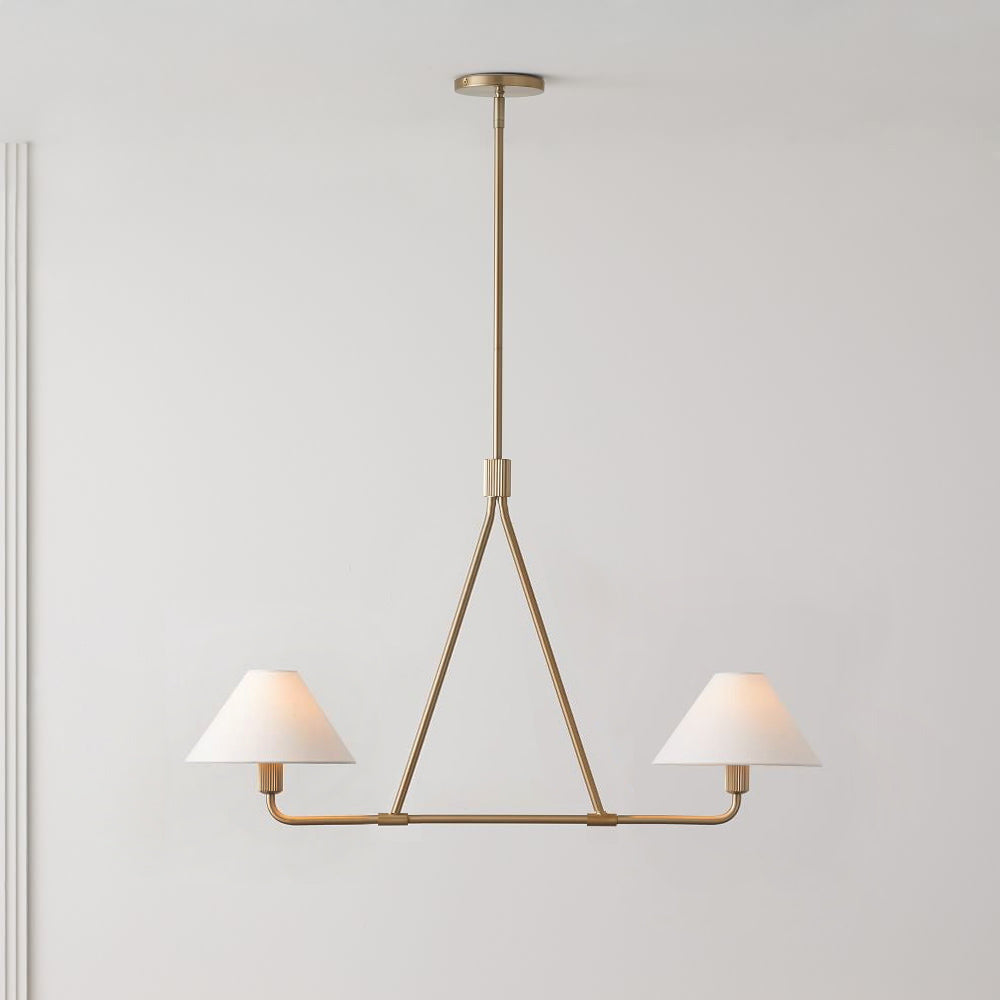 Lustre Bayonne en laiton et tissu – vue 53