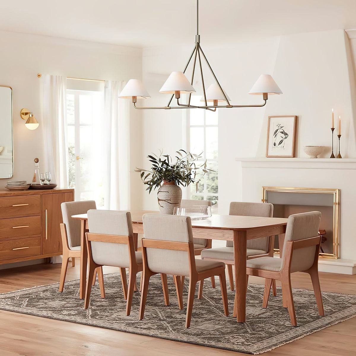 Lustre Bayonne en laiton et tissu – vue 46