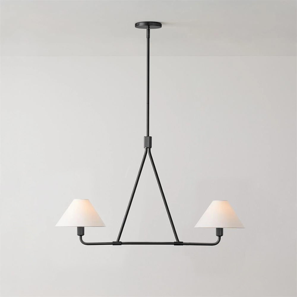 Lustre Bayonne en laiton et tissu – vue 74