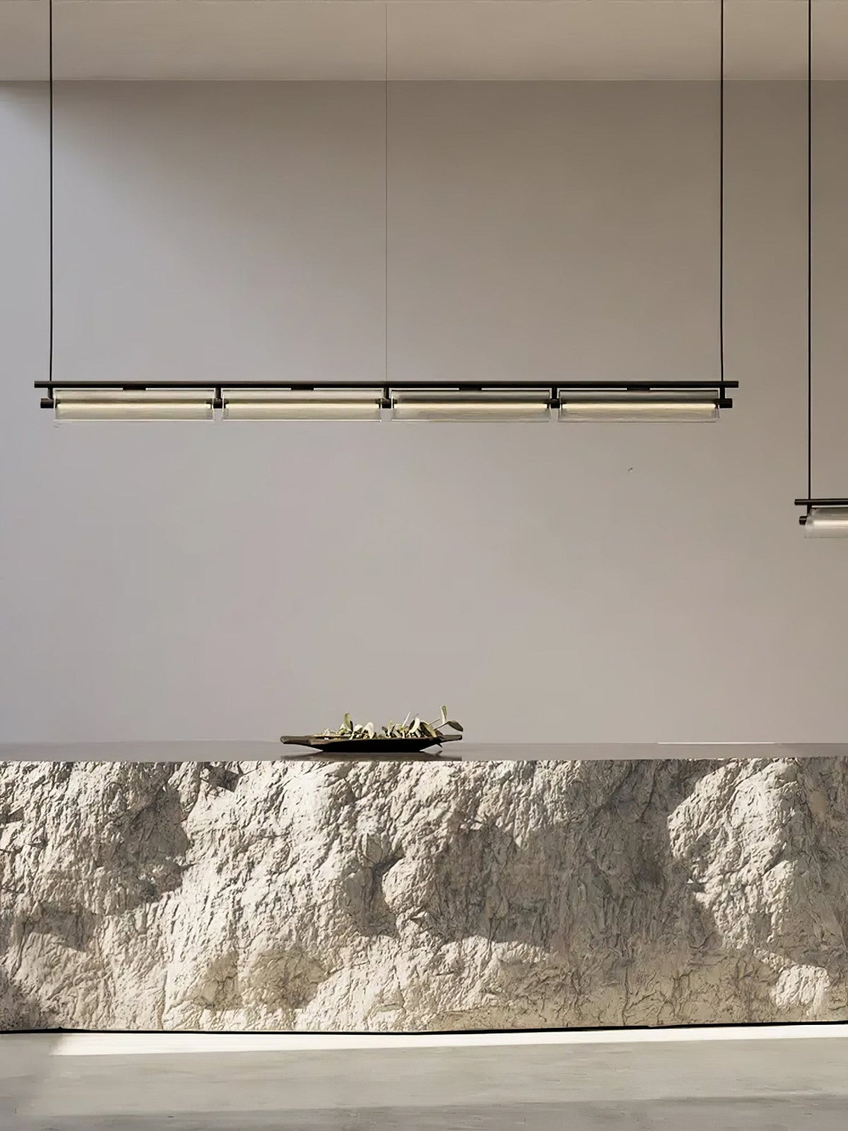 Lustre Mirliton en verre et métal – vue 15