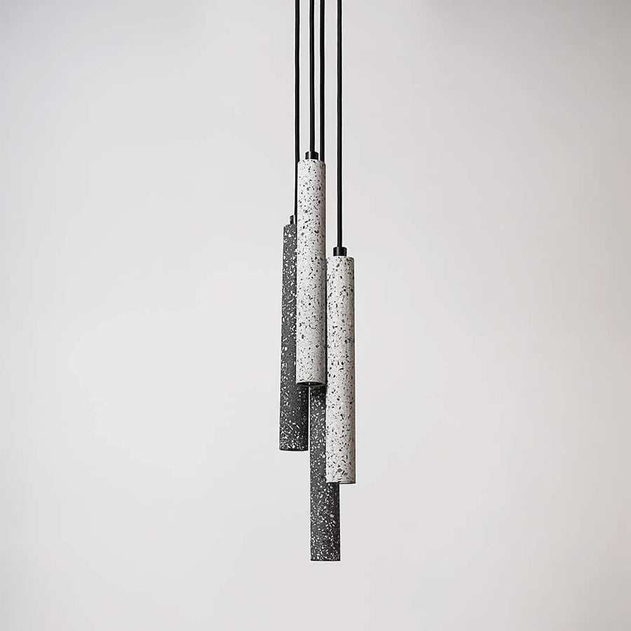 Suspension Céleste en terrazzo et métal – vue 2
