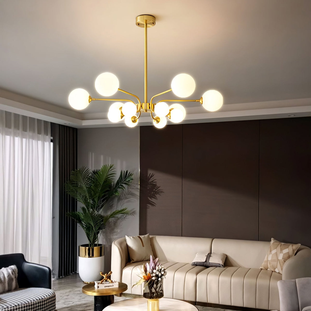 Lustre Armada en verre et métal – vue 19