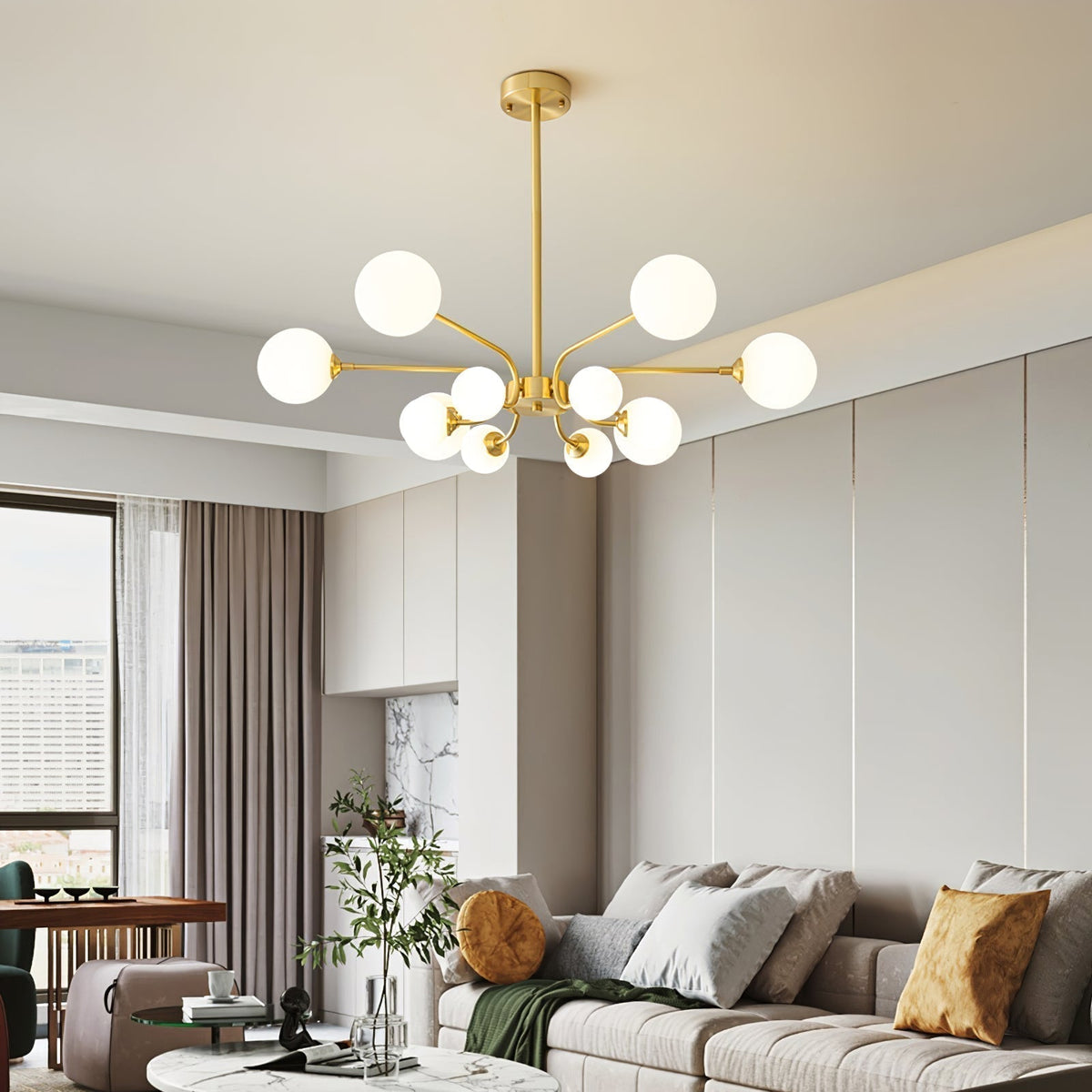 Lustre Armada en verre et métal – vue 16