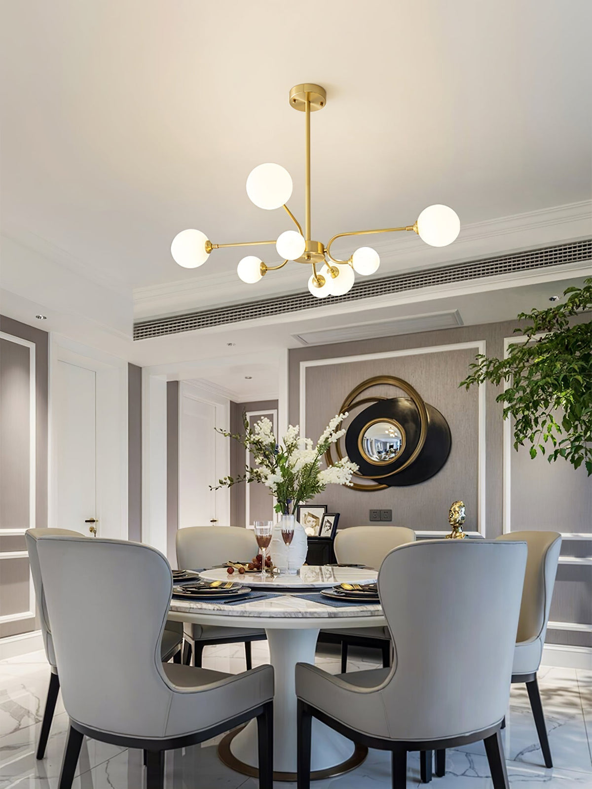 Lustre Armada en verre et métal – vue 2