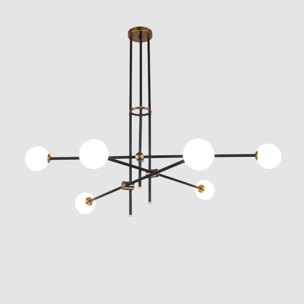Lustre Salomé en verre et laiton – vue 41