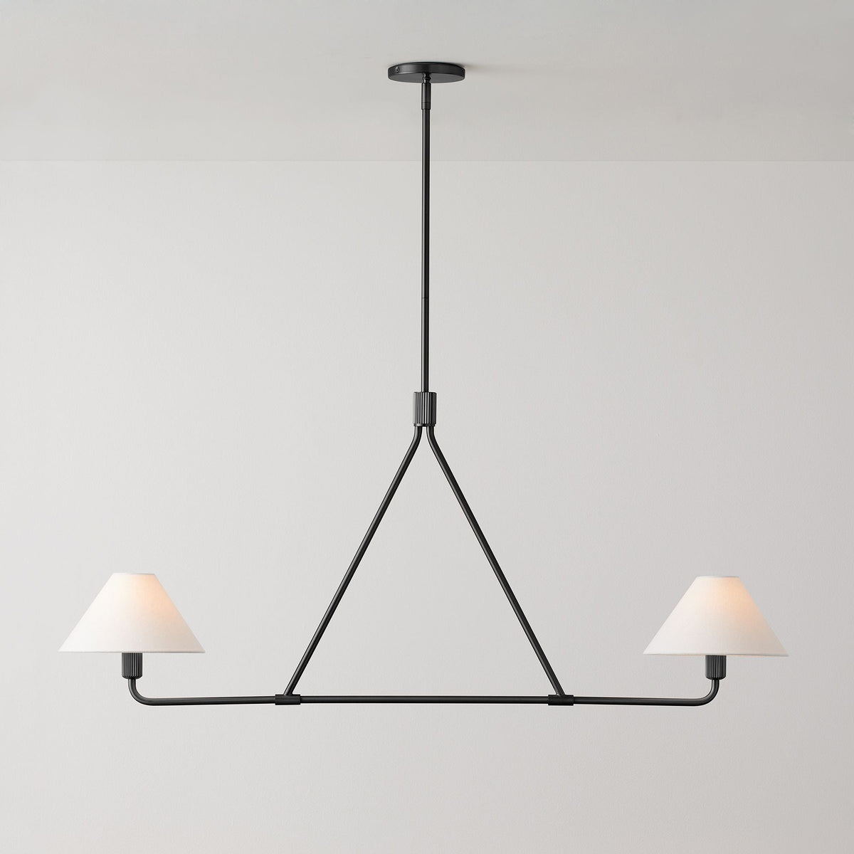 Lustre Bayonne en laiton et tissu – vue 83