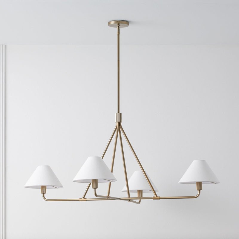 Lustre Bayonne en laiton et tissu – vue 81