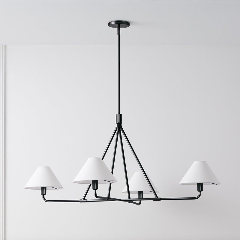 Lustre Bayonne en laiton et tissu – vue 27