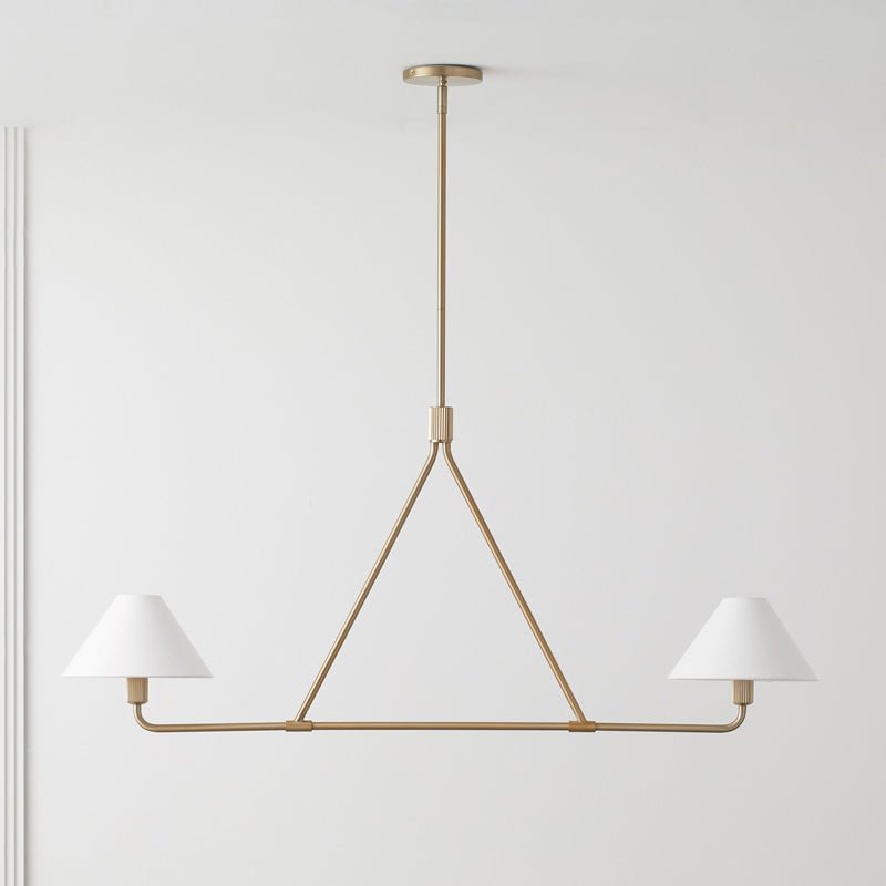 Lustre Bayonne en laiton et tissu – vue 29