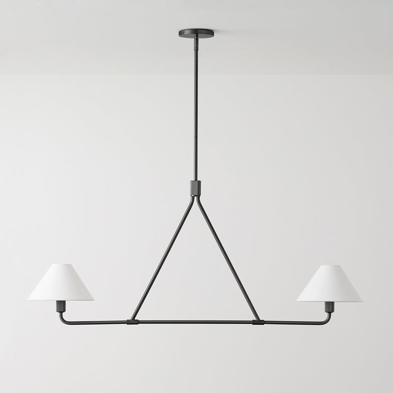 Lustre Bayonne en laiton et tissu – vue 30