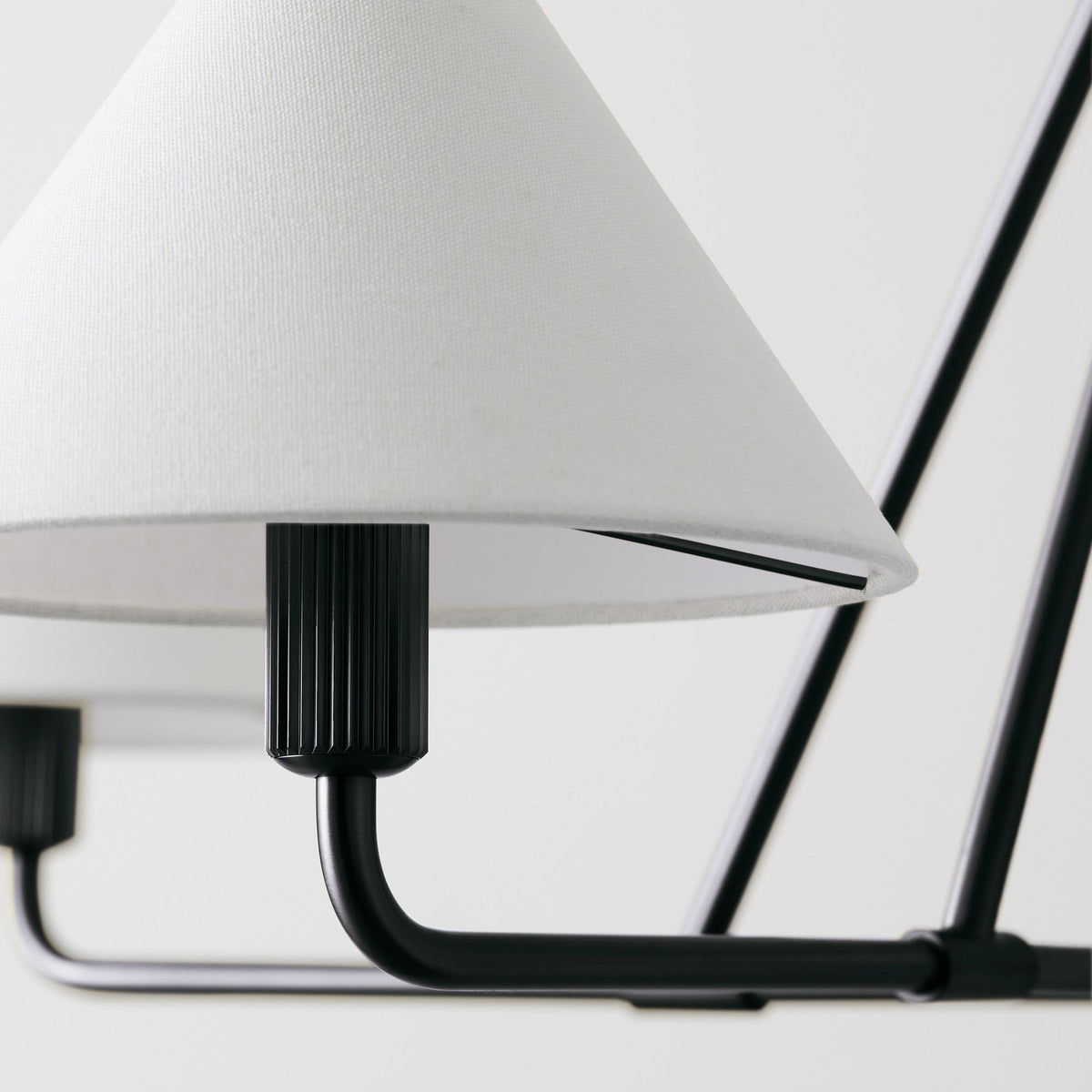 Lustre Bayonne en laiton et tissu – vue 6