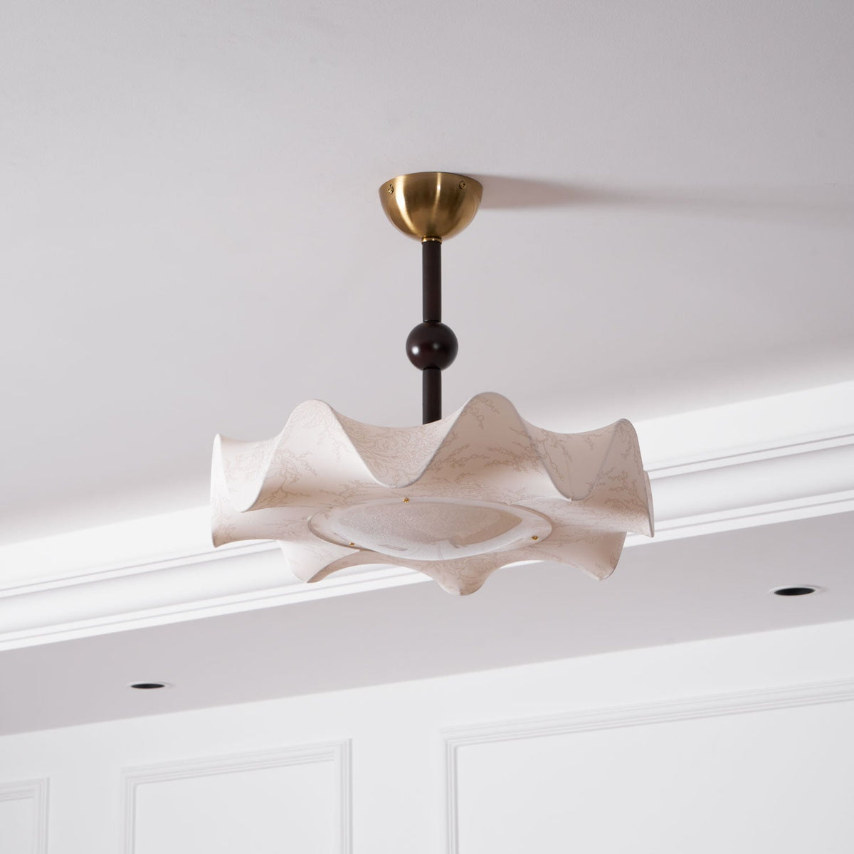 Plafonnier Chalet en bois et tissu – vue 5