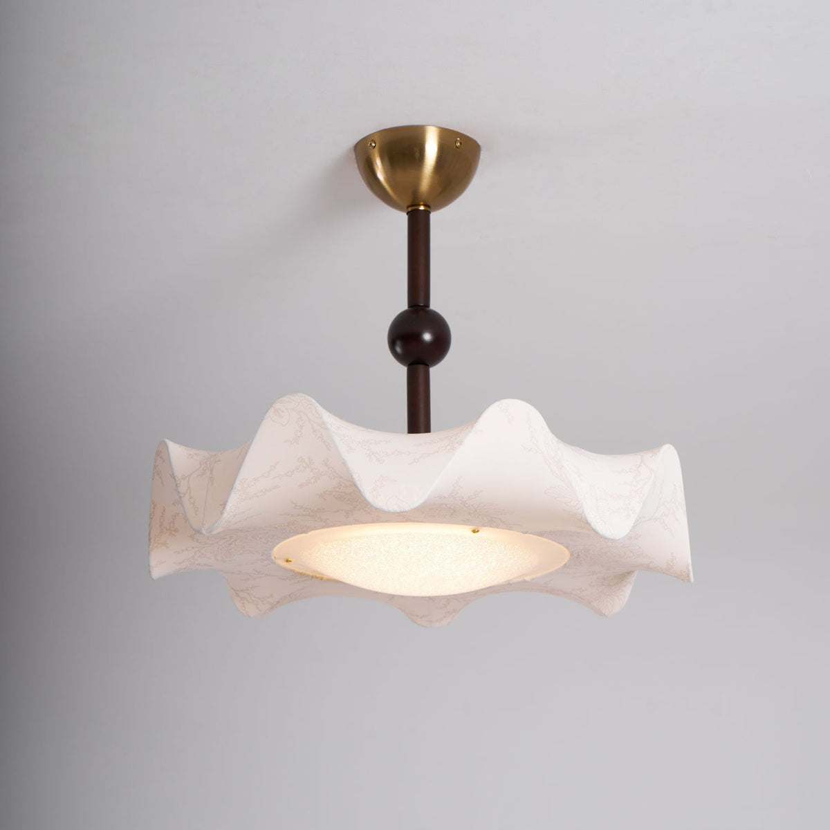 Plafonnier Chalet en bois et tissu – vue 8