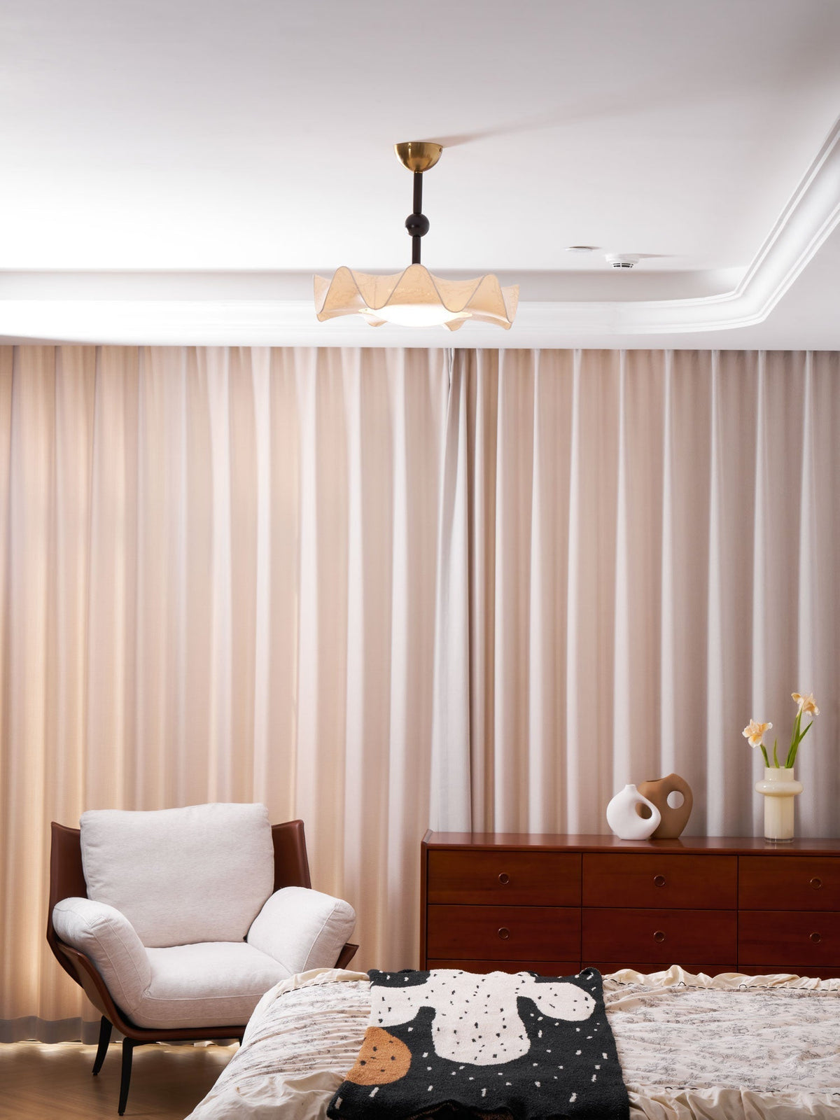 Plafonnier Chalet en bois et tissu – vue 25