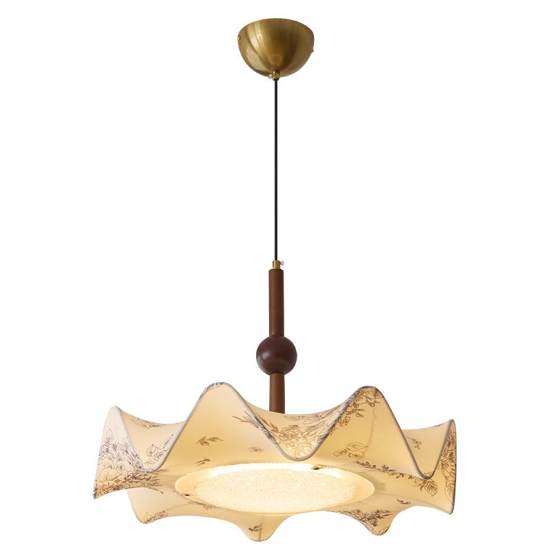 Suspension Corinthe en bois et tissu – vue 2