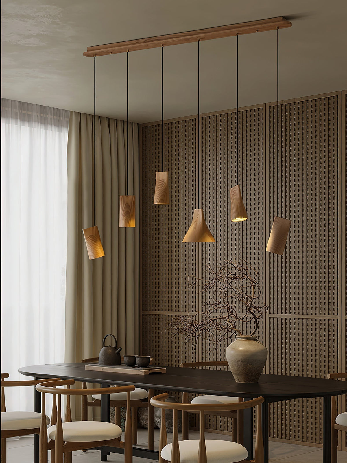 Suspension Badiane en bois et métal – vue 105