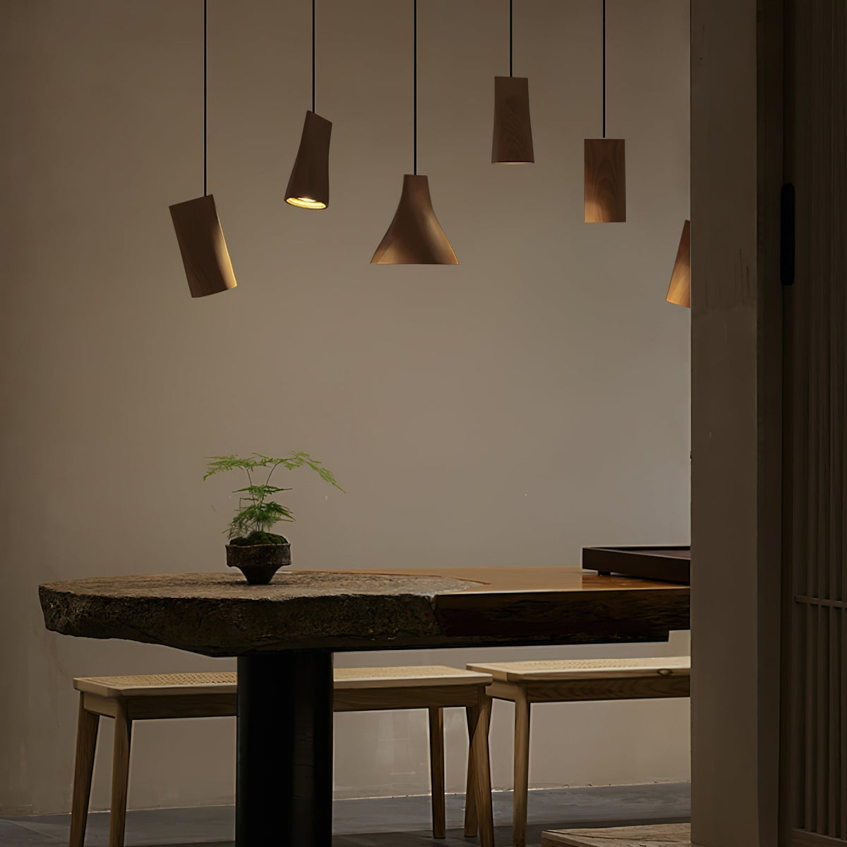 Suspension Badiane en bois et métal – vue 108