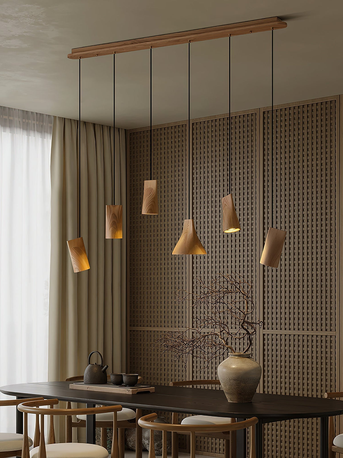 Suspension Badiane en bois et métal – vue 120