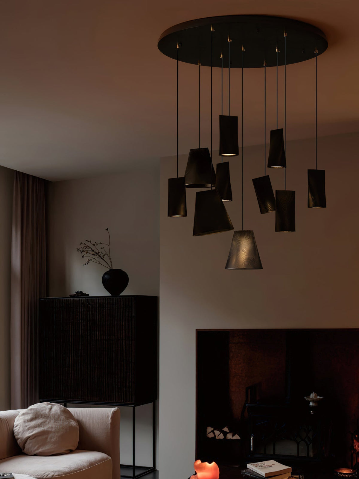 Suspension Badiane en bois et métal – vue 17