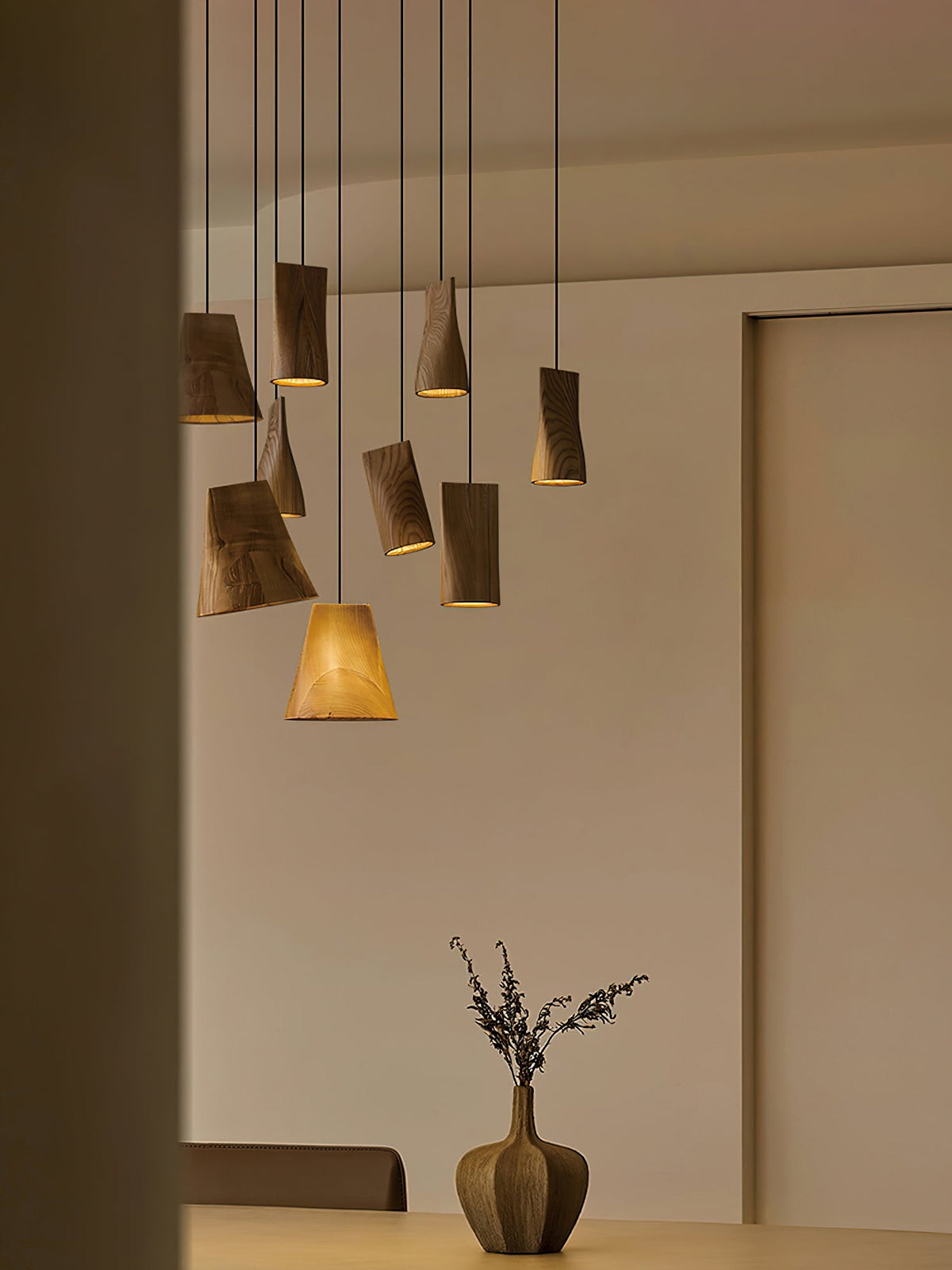 Suspension Badiane en bois et métal – vue 28