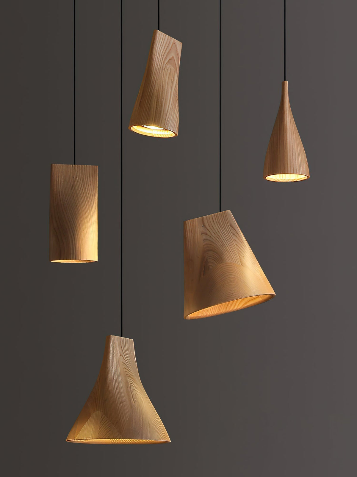 Suspension Badiane en bois et métal – vue 83