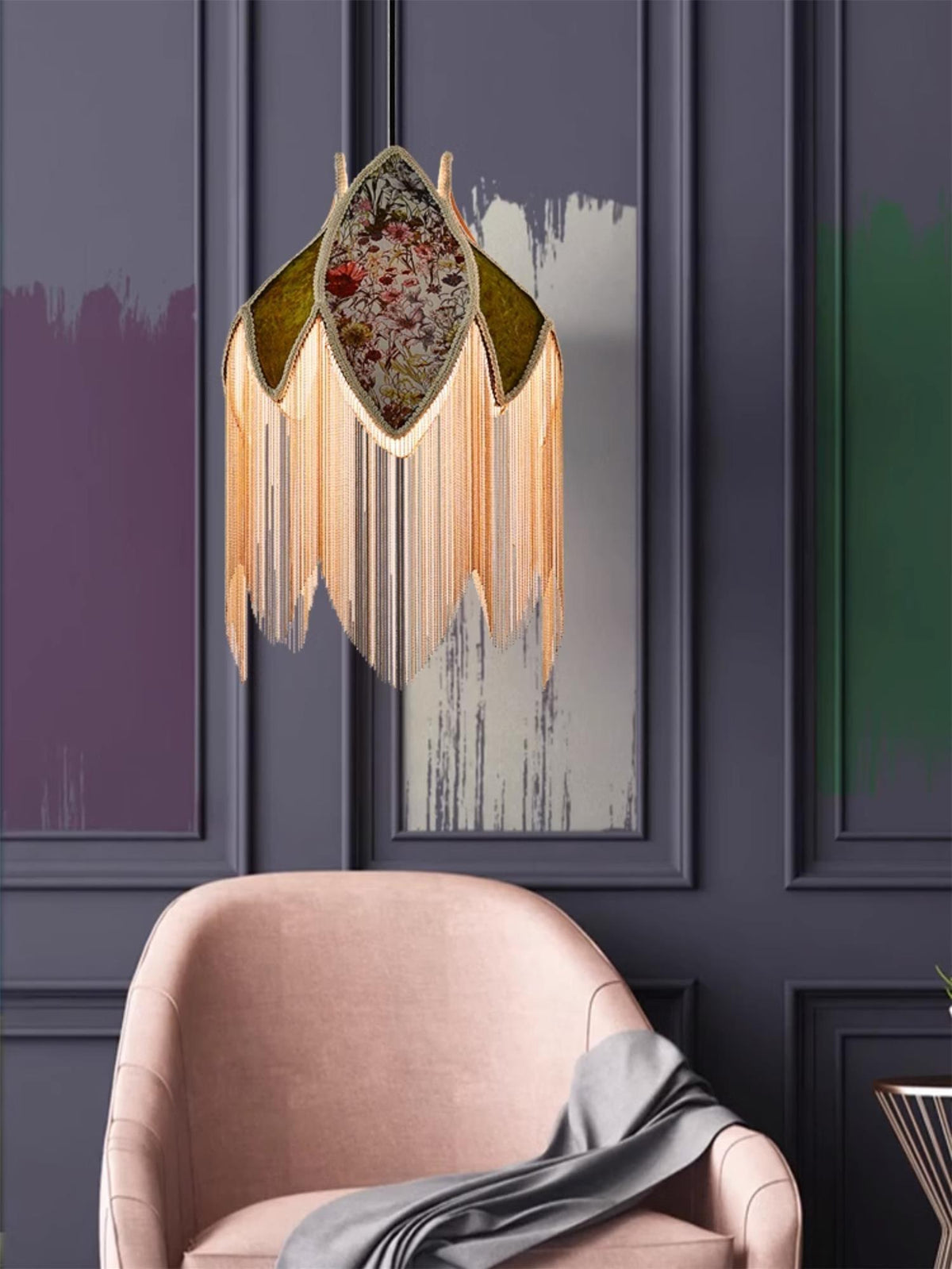 Suspension Avalon en laiton – vue 10