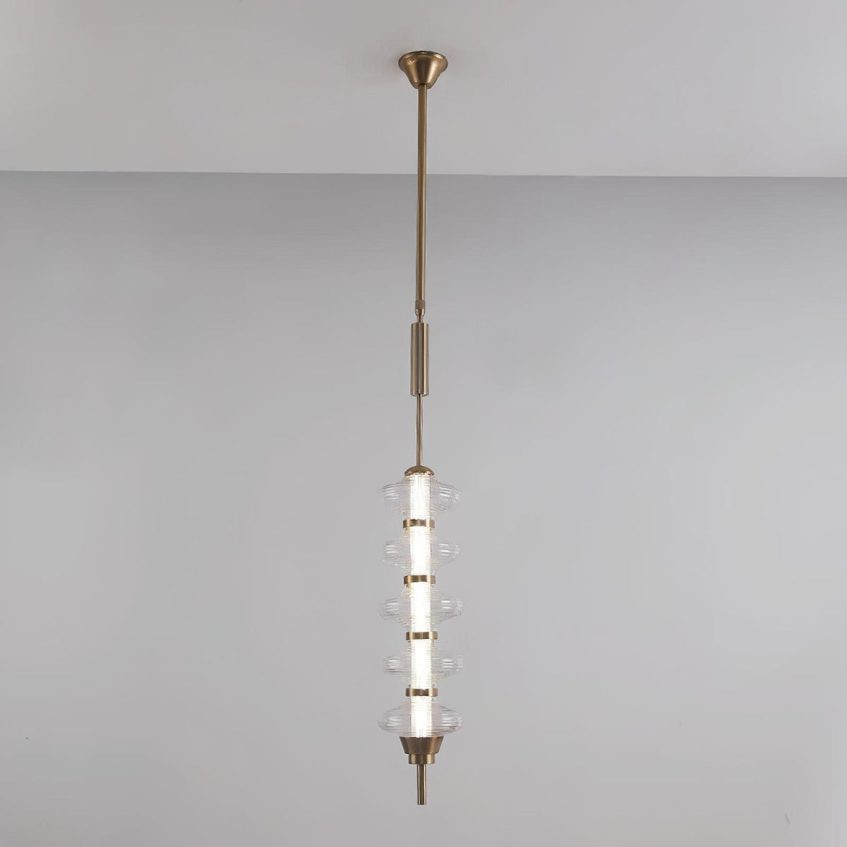 Suspension Tourmaline en verre et métal – vue 17