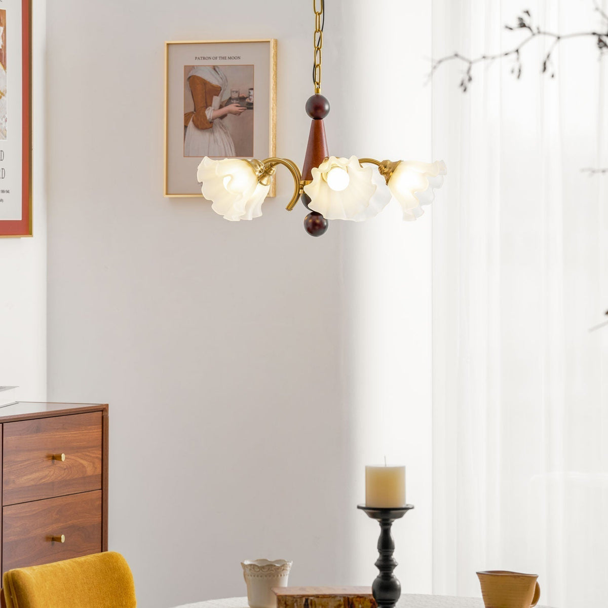 Lustre Gondole en verre et bois – vue 42