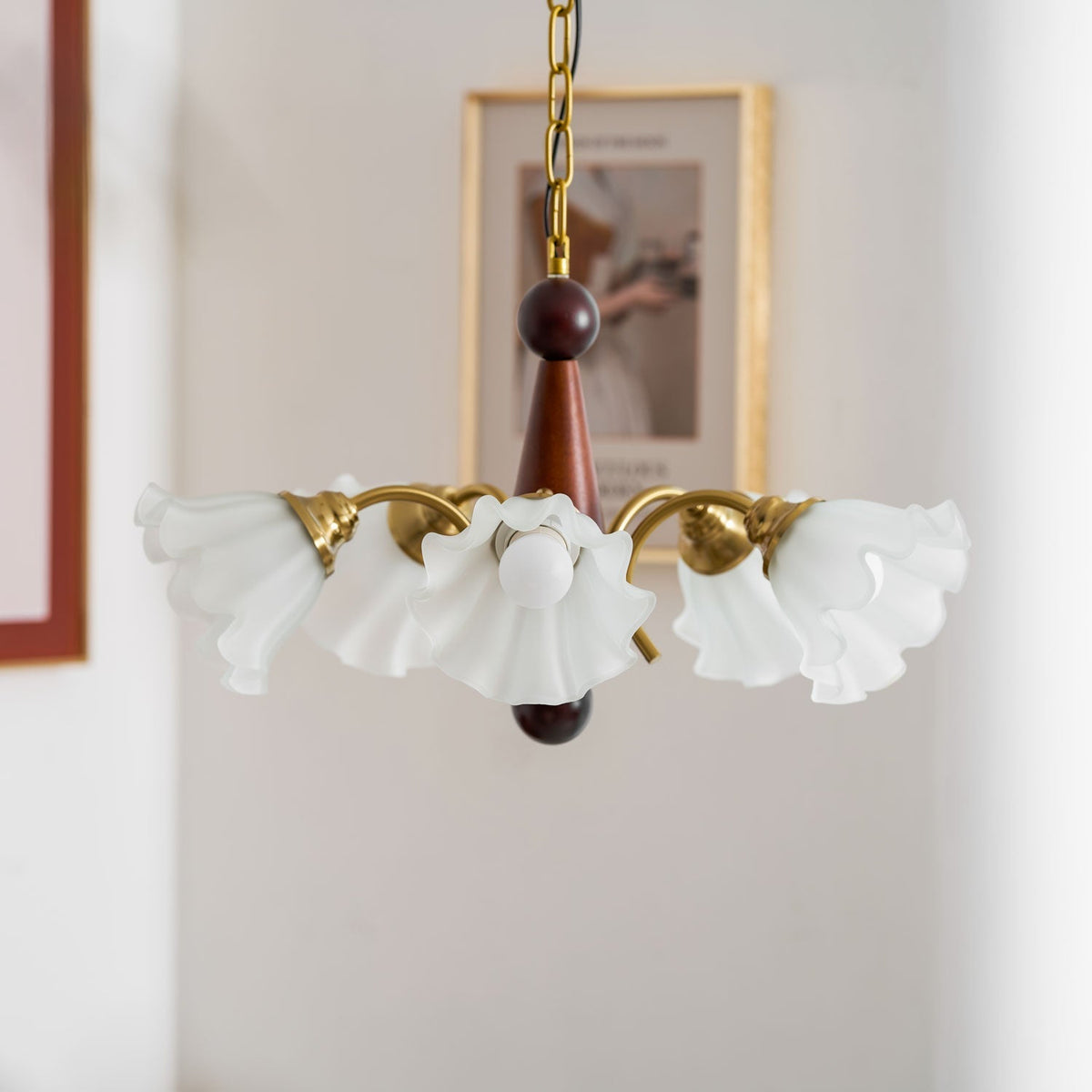 Lustre Gondole en verre et bois – vue 40