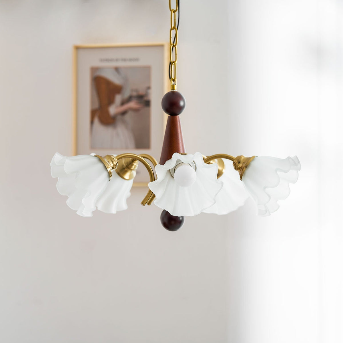 Lustre Gondole en verre et bois – vue 28