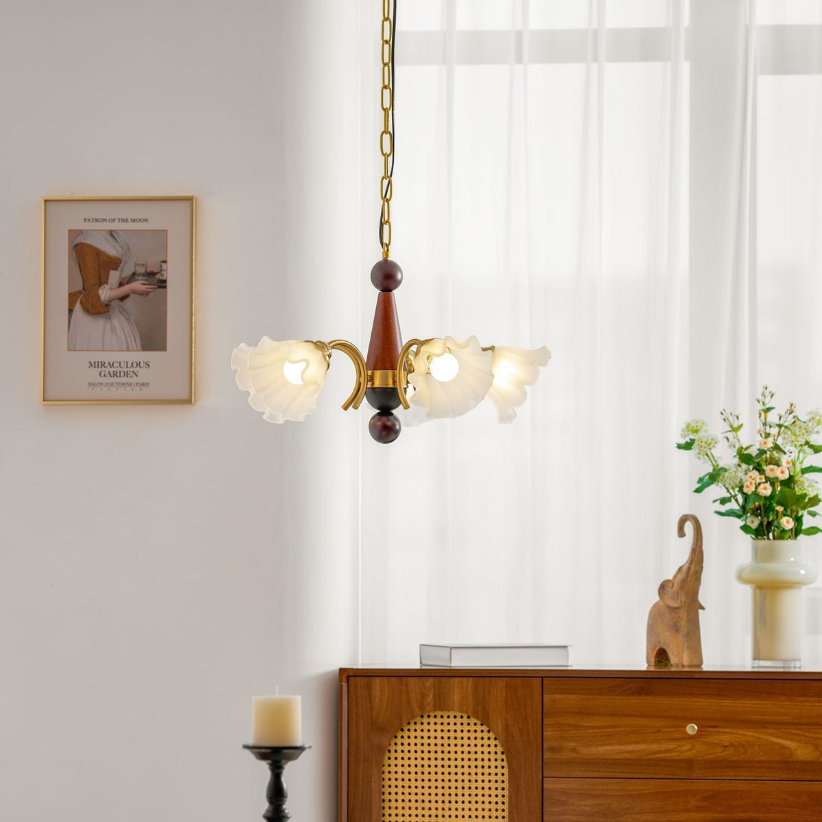 Lustre Gondole en verre et bois – vue 43