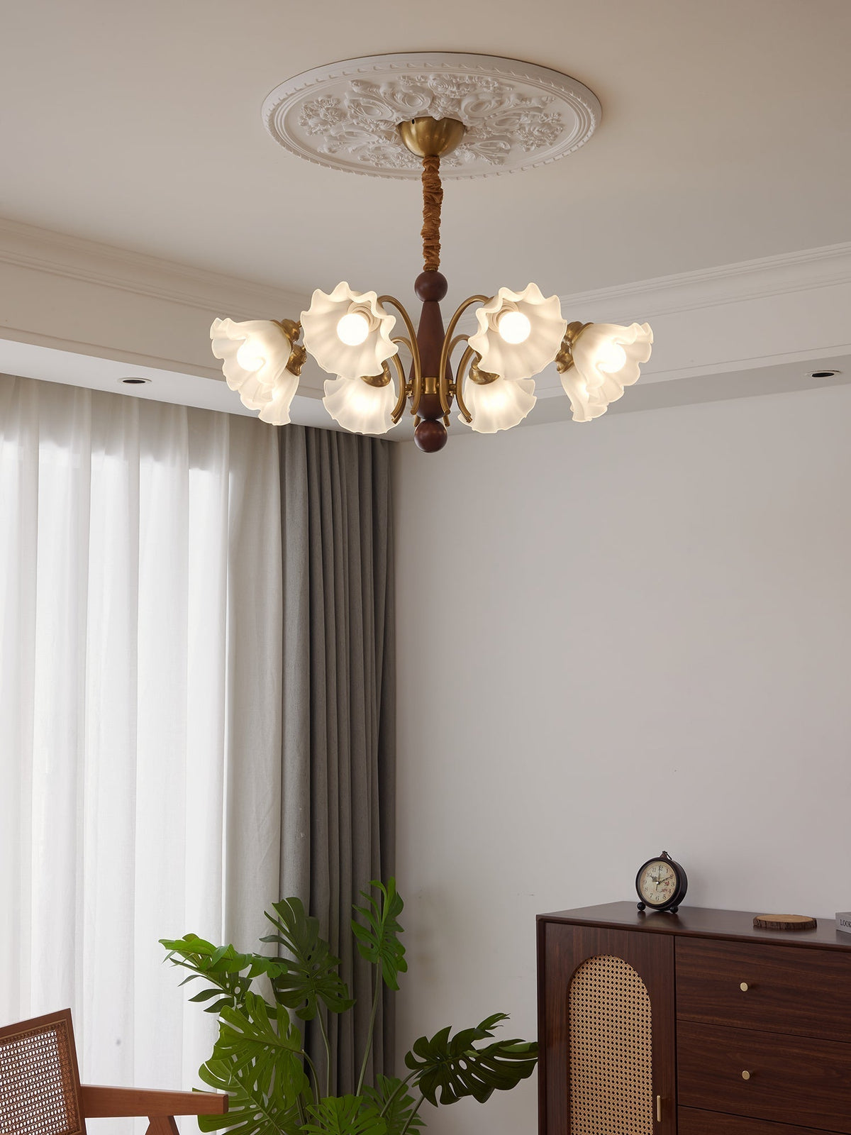 Lustre Gondole en verre et bois – vue 47