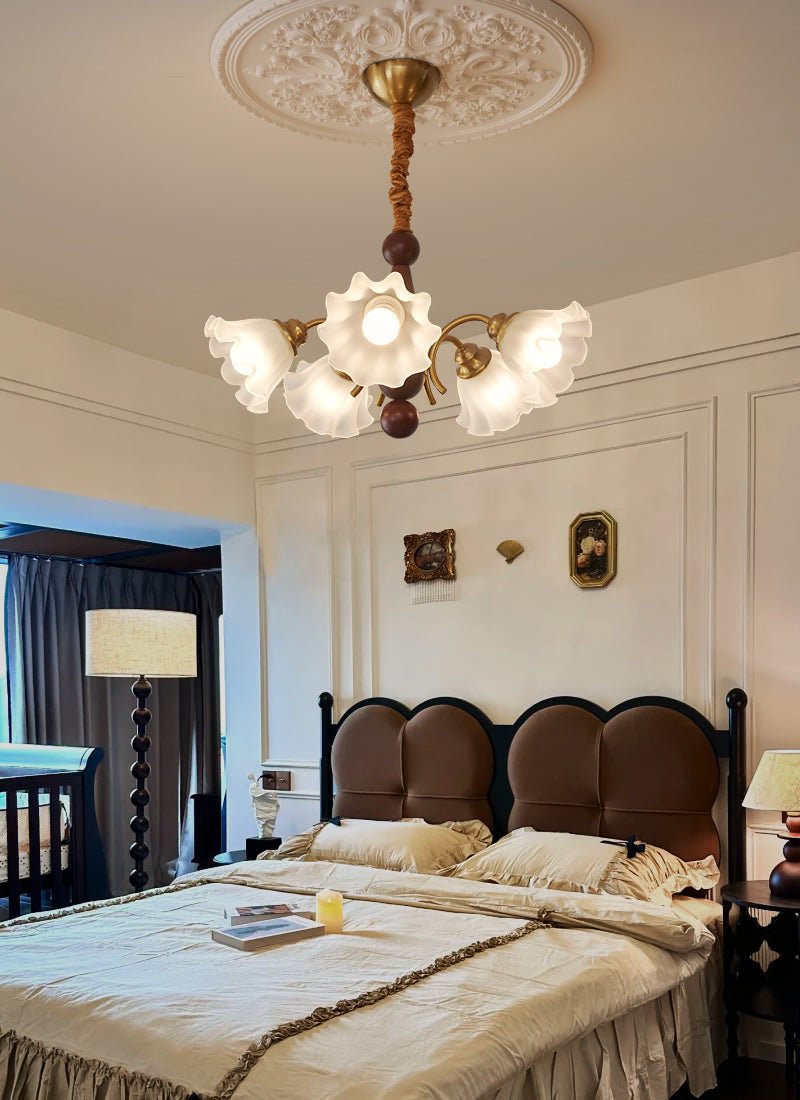 Lustre Gondole en verre et bois – vue 5