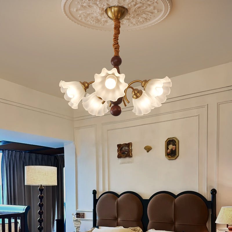 Lustre Gondole en verre et bois – vue 12