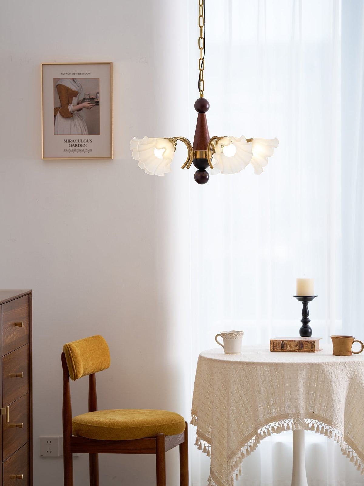 Lustre Gondole en verre et bois – vue 31