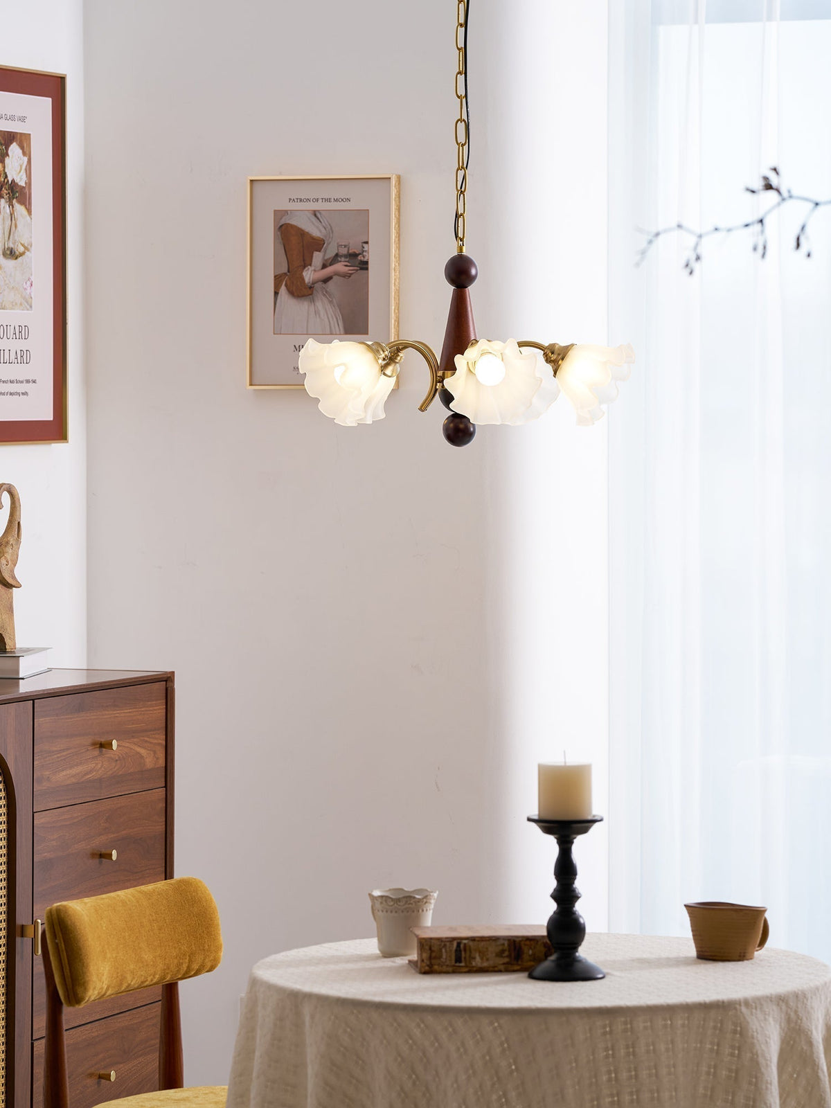 Lustre Gondole en verre et bois – vue 36