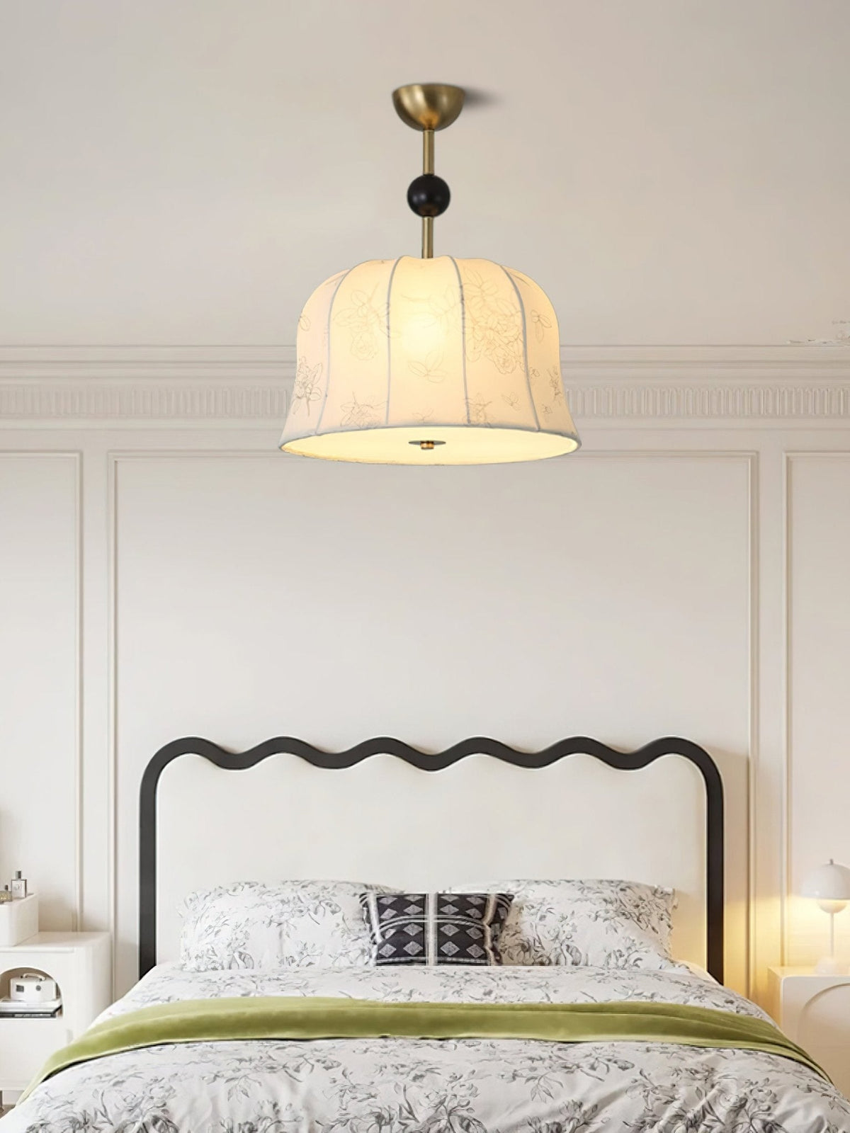 Suspension Daphné en bois et tissu – vue 7