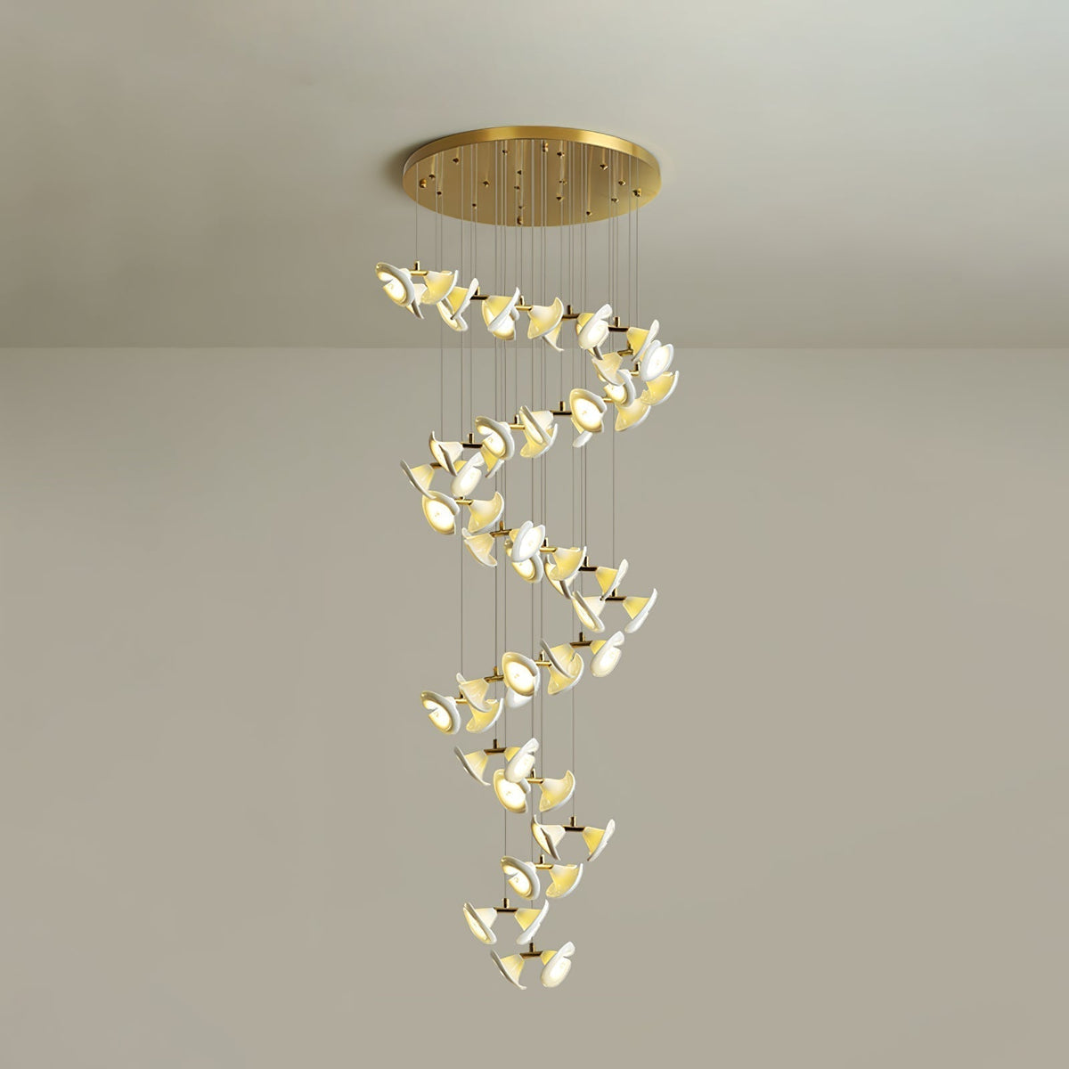 Lustre Cortège en céramique et fer – vue 45